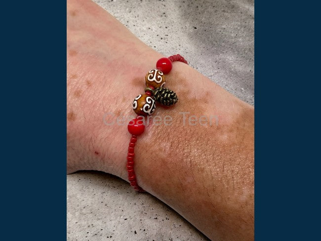 BRACELET OUD 2 ROUGE