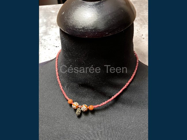 COLLIER OUD 2 MARRON