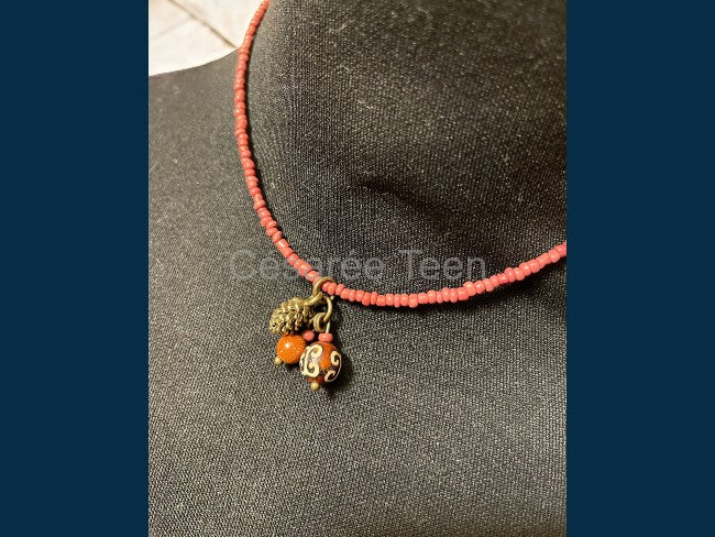 COLLIER OUD 3 MARRON