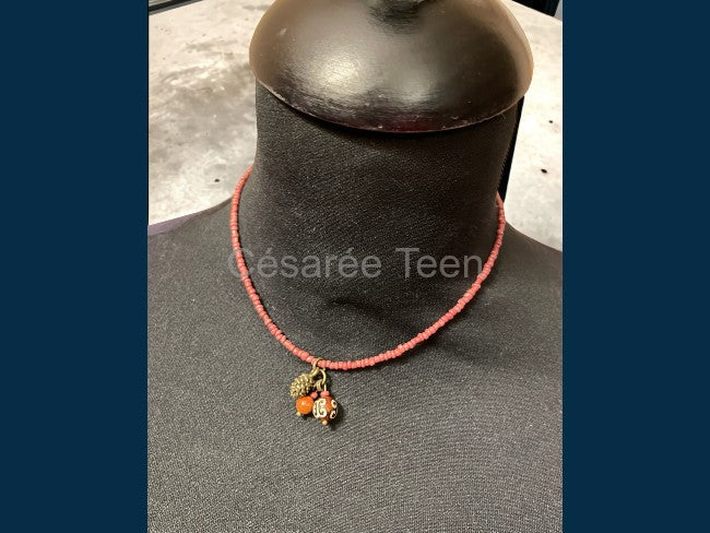 COLLIER OUD 3 MARRON