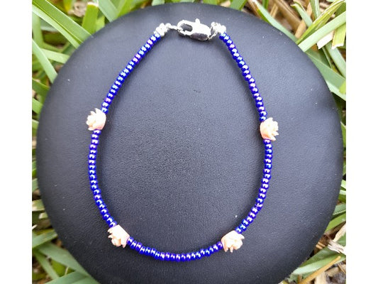 BRACELET FLEUR LAPIS