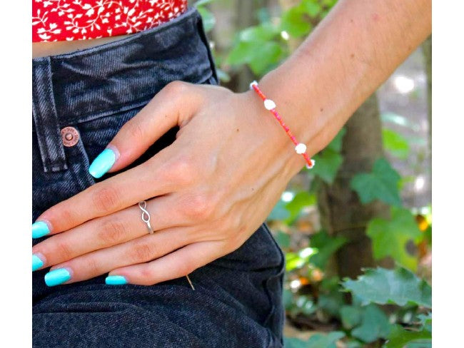 BRACELET FLEUR ROUGE IRISE