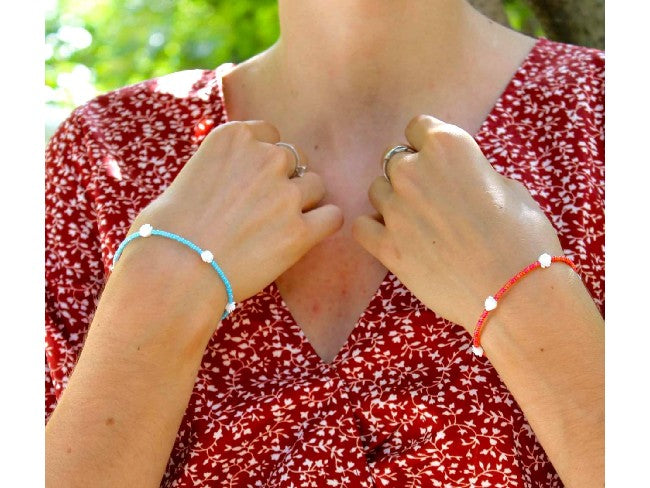 BRACELET FLEUR BLEUE