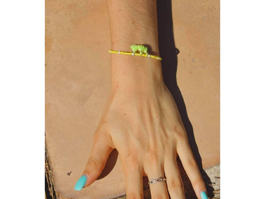 BRACELET TASSEL JAUNE