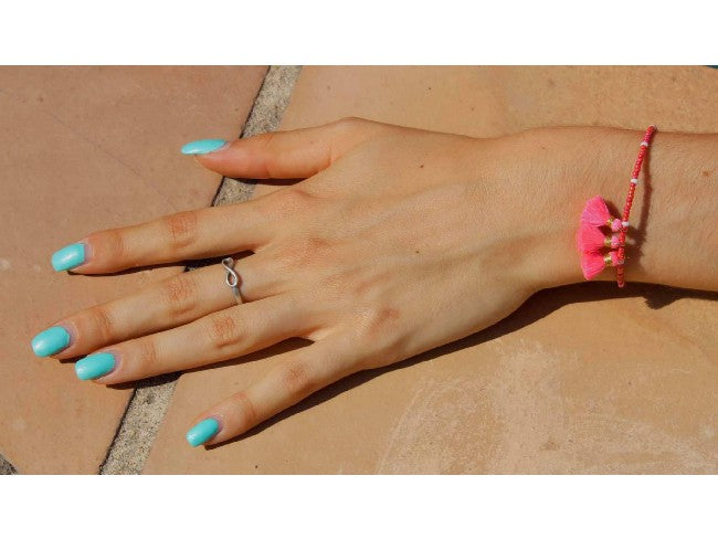 BRACELET TASSEL ROSE