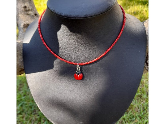 COLLIER NOUN ROUGE MAT