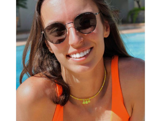 COLLIER TASSEL JAUNE