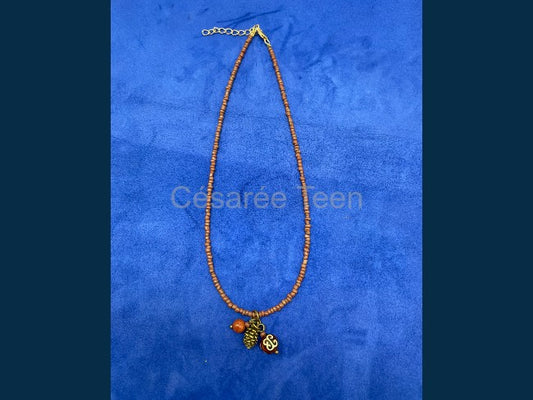 COLLIER OUD 3 MARRON